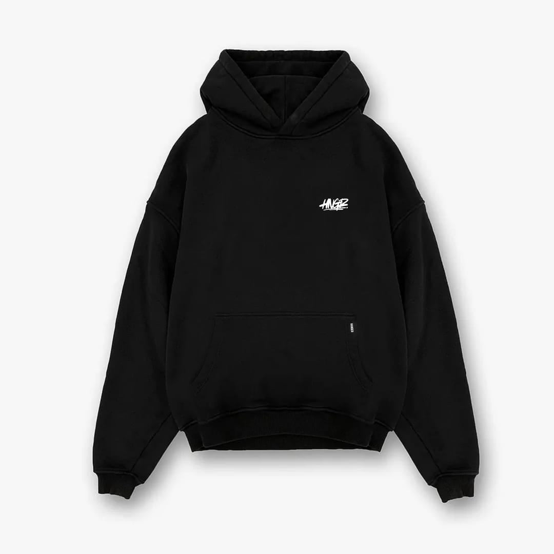 Essential Oversized Hoodie – Black